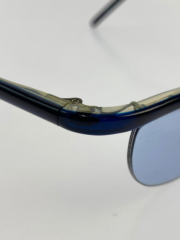 【中古品】【メンズ/レディース】 999.9 フォーナインズ M-03 ハーフリム 眼鏡 アイウェア 203-251019-AS-17-min サイズ：F□20-140 カラー：ブラック/ブルー 万代Net店