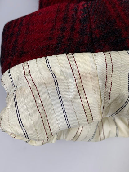 【中古品】【メンズ】 WOOLRICH ウールリッチ OMBRE CHECK P-COAT RED 114-12-1126 オンブレ チェック ピーコート メンズ アウター 144-251003-em-13-min サイズ：L カラー：レッド/ブラック 万代Net店