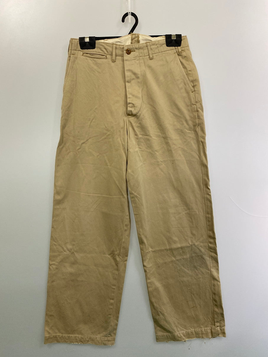 【中古品】【メンズ】 Buzz Rickson's バズリクソンズ M43060P 1947MODEL MILITARY CHINO ミリタリーチノパンツ 156-251012-ks-39-min サイズ：33-35 カラー：ベージュ 万代Net店