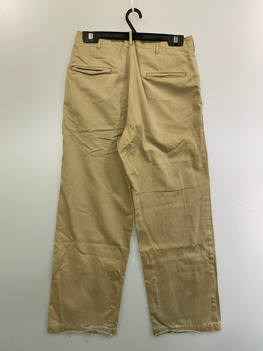 【中古品】【メンズ】 Buzz Rickson's バズリクソンズ M43060P 1947MODEL MILITARY CHINO ミリタリーチノパンツ 156-251012-ks-39-min サイズ：33-35 カラー：ベージュ 万代Net店