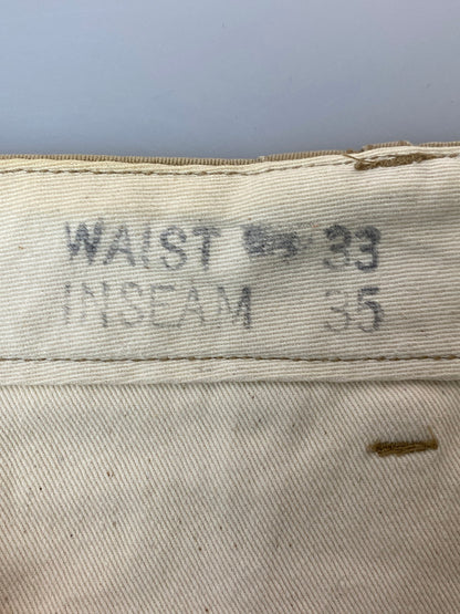 【中古品】【メンズ】 Buzz Rickson's バズリクソンズ M43060P 1947MODEL MILITARY CHINO ミリタリーチノパンツ 156-251012-ks-39-min サイズ：33-35 カラー：ベージュ 万代Net店