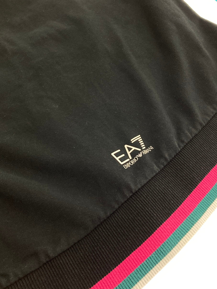 【中古品】【レディース】 Emporio Armani エンポリオ・アルマーニ SPORTS SWEATSHIRT 3HTM41-TJ31Z スポーツスウェットシャツ トップス ジップパーカー フーディー 168-251021-kk-01-min サイズ：XS カラー：ブラック 万代Net店