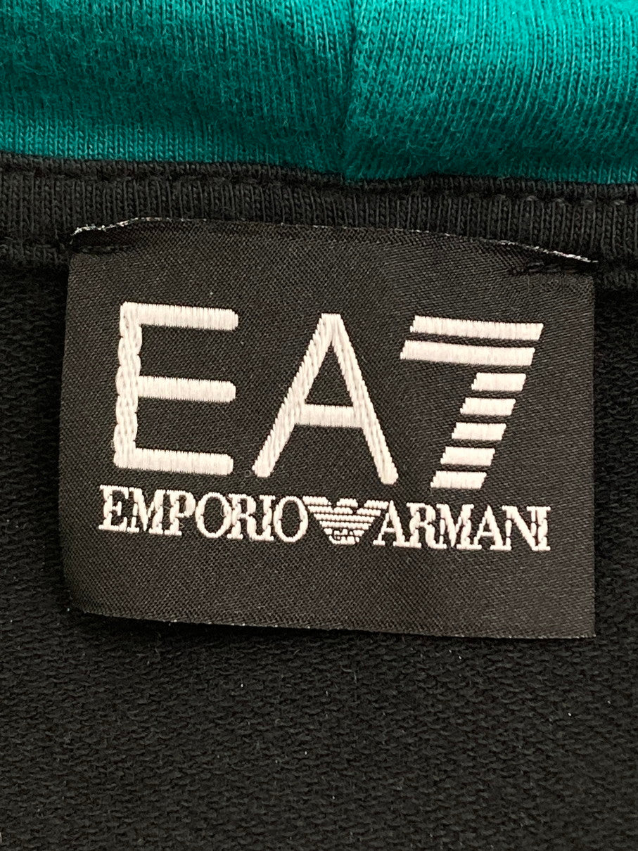 【中古品】【レディース】 Emporio Armani エンポリオ・アルマーニ SPORTS SWEATSHIRT 3HTM41-TJ31Z スポーツスウェットシャツ トップス ジップパーカー フーディー 168-251021-kk-01-min サイズ：XS カラー：ブラック 万代Net店