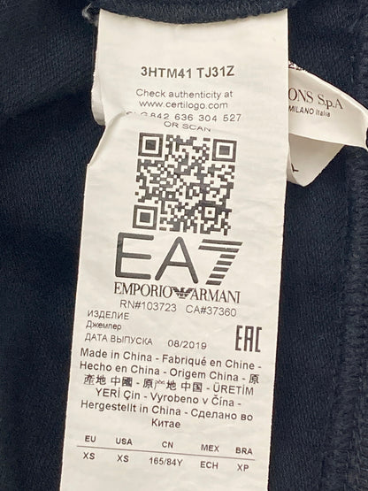 【中古品】【レディース】 Emporio Armani エンポリオ・アルマーニ SPORTS SWEATSHIRT 3HTM41-TJ31Z スポーツスウェットシャツ トップス ジップパーカー フーディー 168-251021-kk-01-min サイズ：XS カラー：ブラック 万代Net店