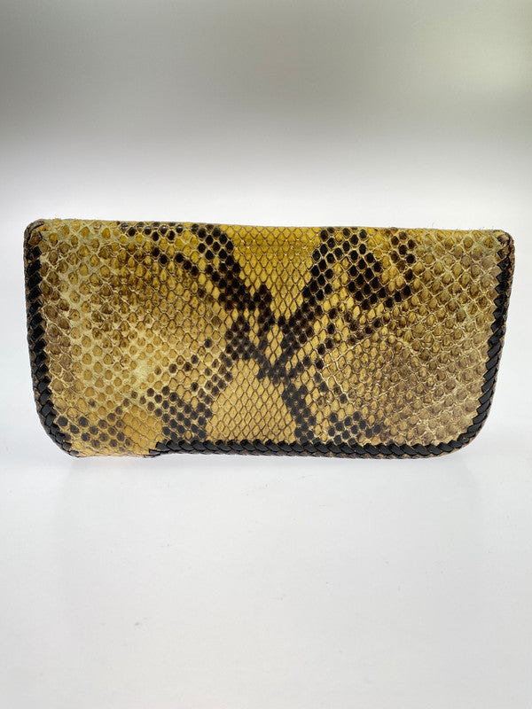 【中古品】【メンズ】 ALIF COLLECTION アリフコレクション PYTHON LONG WALLET ロングウォレット 長財布 201-251019-AS-15-min カラー：ベージュ系 万代Net店