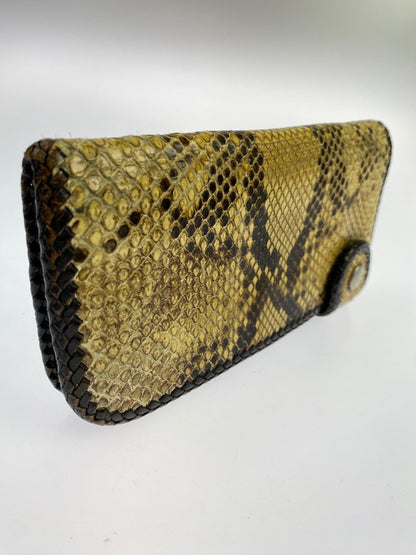 【中古品】【メンズ】 ALIF COLLECTION アリフコレクション PYTHON LONG WALLET ロングウォレット 長財布 201-251019-AS-15-min カラー：ベージュ系 万代Net店