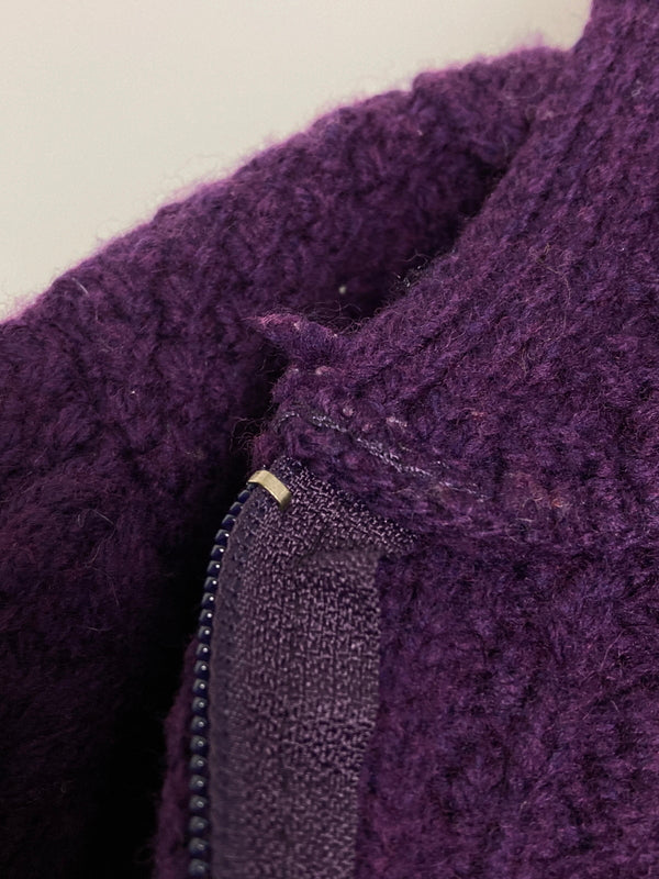 【中古品】【メンズ】 ARANCRAFTS アランクラフト KNIT HOODIE ニット フーディー パーカー セーター フルジップ メンズ アウター 146-251212-em-20-min サイズ：XL カラー：パープル 万代Net店