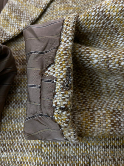 【中古品】【メンズ】 MONSIEUR NICOLE ムッシュニコル WOOL JACKET ウール ジャケット メンズ アウター ステンカラーコート 146-251216-em-09-min サイズ：50 カラー：イエロー系 万代Net店