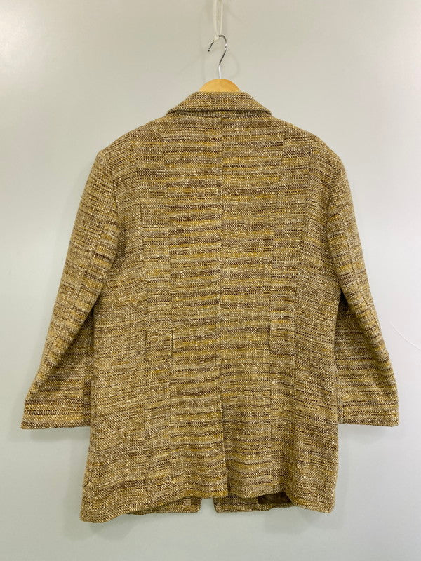 【中古品】【メンズ】 MONSIEUR NICOLE ムッシュニコル WOOL JACKET ウール ジャケット メンズ アウター ステンカラーコート 146-251216-em-09-min サイズ：50 カラー：イエロー系 万代Net店