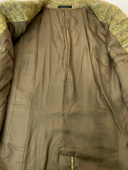 【中古品】【メンズ】 MONSIEUR NICOLE ムッシュニコル WOOL JACKET ウール ジャケット メンズ アウター ステンカラーコート 146-251216-em-09-min サイズ：50 カラー：イエロー系 万代Net店