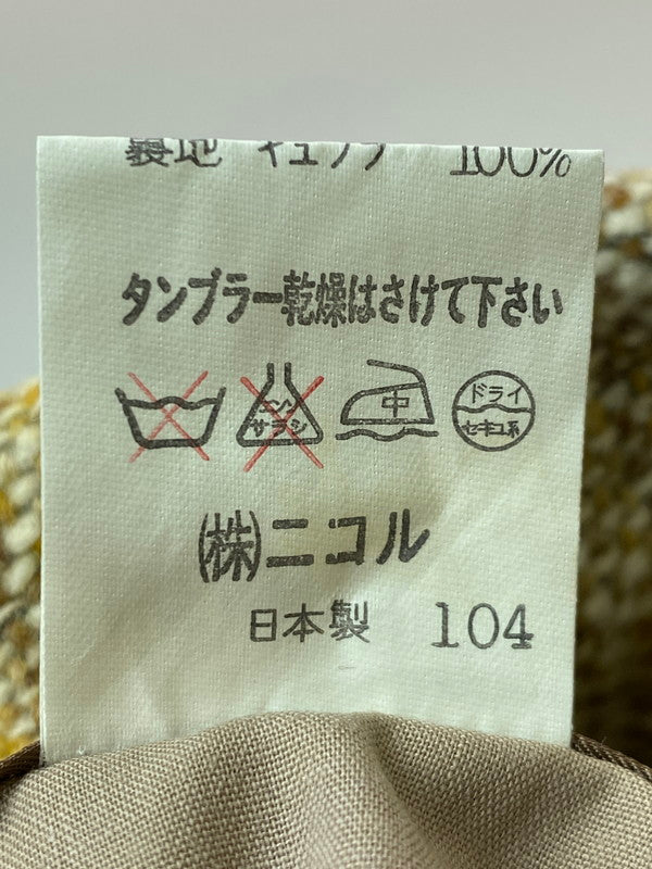 【中古品】【メンズ】 MONSIEUR NICOLE ムッシュニコル WOOL JACKET ウール ジャケット メンズ アウター ステンカラーコート 146-251216-em-09-min サイズ：50 カラー：イエロー系 万代Net店