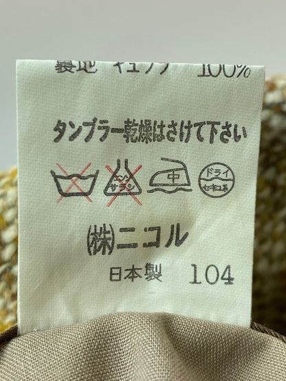 【中古品】【メンズ】 MONSIEUR NICOLE ムッシュニコル WOOL JACKET ウール ジャケット メンズ アウター ステンカラーコート 146-251216-em-09-min サイズ：50 カラー：イエロー系 万代Net店