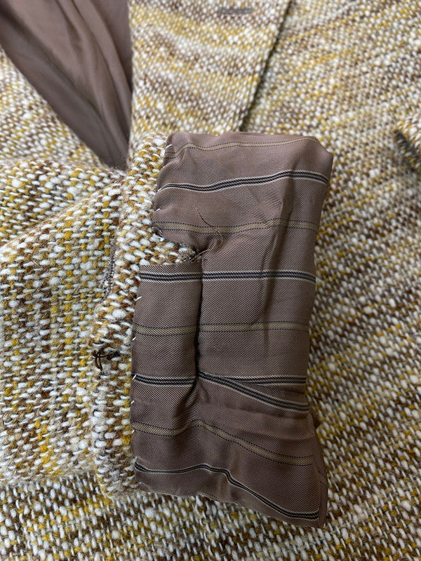 【中古品】【メンズ】 MONSIEUR NICOLE ムッシュニコル WOOL JACKET ウール ジャケット メンズ アウター ステンカラーコート 146-251216-em-09-min サイズ：50 カラー：イエロー系 万代Net店