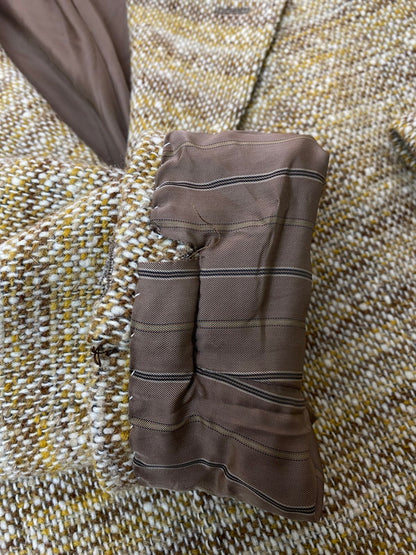 【中古品】【メンズ】 MONSIEUR NICOLE ムッシュニコル WOOL JACKET ウール ジャケット メンズ アウター ステンカラーコート 146-251216-em-09-min サイズ：50 カラー：イエロー系 万代Net店