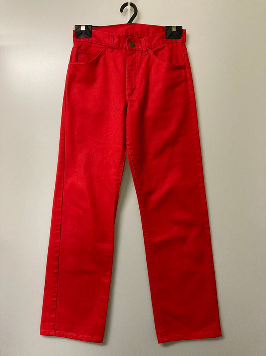 【中古品】【メンズ】 Lee リー 70-80S COTTON PANT コットンパンツ ボトムス 157-251018-ks-36-min サイズ：30×30 カラー：レッド 万代Net店