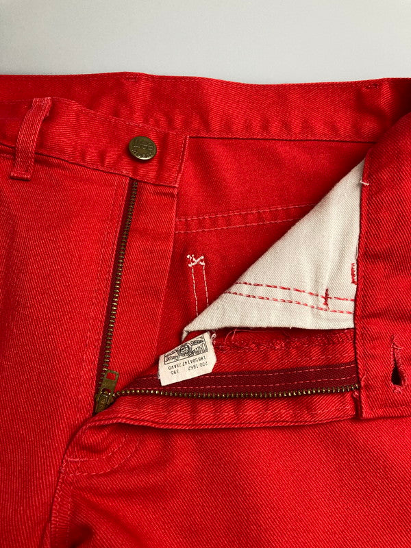 【中古品】【メンズ】 Lee リー 70-80S COTTON PANT コットンパンツ ボトムス 157-251018-ks-36-min サイズ：30×30 カラー：レッド 万代Net店