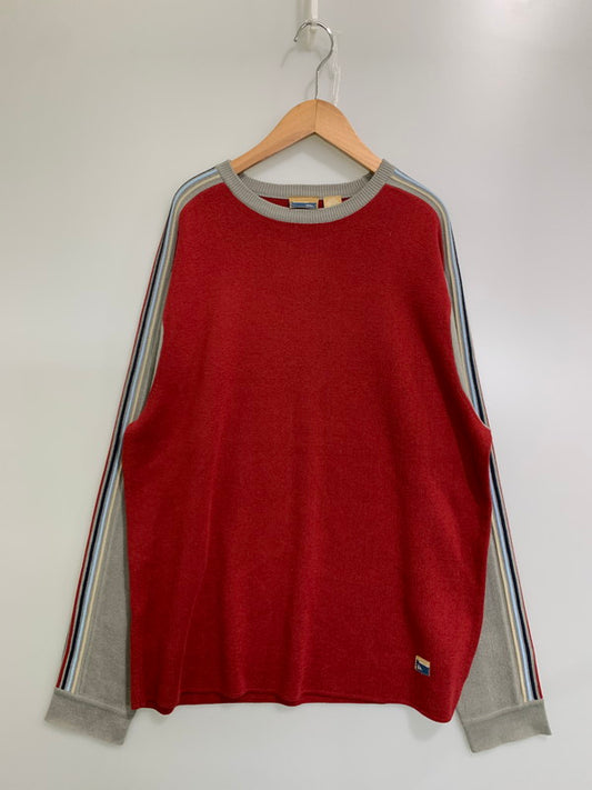 【中古品】【メンズ】 QUICKSILVER クイックシルバー 90S KNIT ニット トップス 146-251012-ks-34-min サイズ：L カラー：レッド系 万代Net店