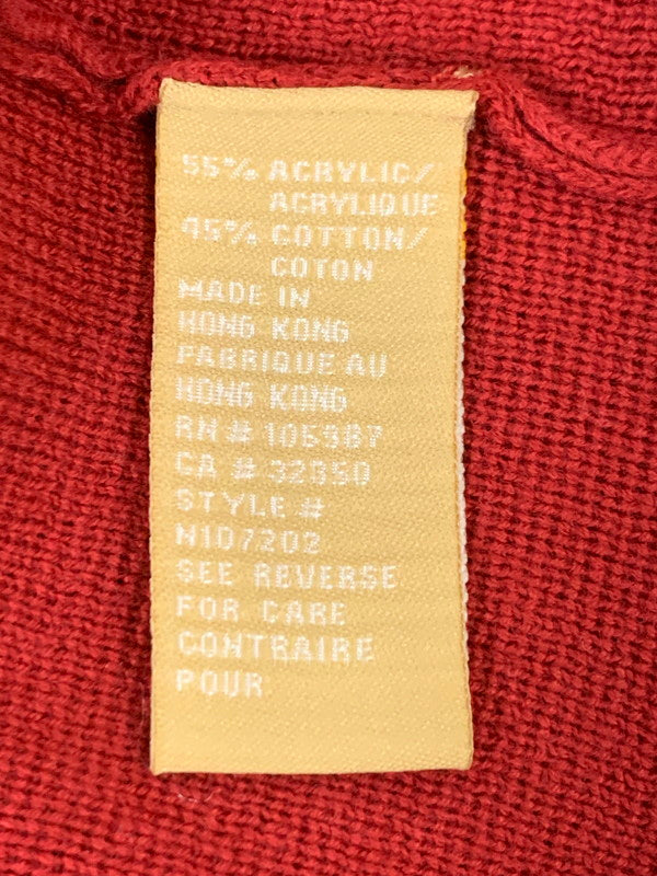 【中古品】【メンズ】 QUICKSILVER クイックシルバー 90S KNIT ニット トップス 146-251012-ks-34-min サイズ：L カラー：レッド系 万代Net店