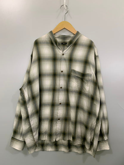【中古品】【メンズ】 ADAM ET ROPE アダム エ ロペ DRAPE CHECK LS SHIRT GREEN WILD LIFE TAILOR GPG-44010-A 24SS ドレープ チェック 長袖 シャツ メンズ トップス オープンカラーシャツ 140-251003-em-04-min サイズ：L カラー：グリーン系 万代Net店