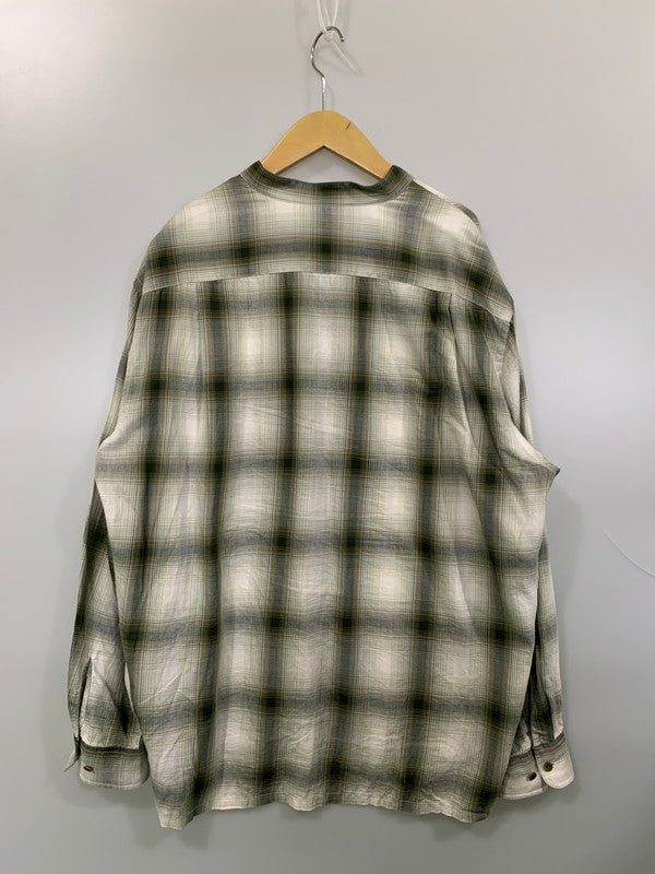 【中古品】【メンズ】 ADAM ET ROPE アダム エ ロペ DRAPE CHECK LS SHIRT GREEN WILD LIFE TAILOR GPG-44010-A 24SS ドレープ チェック 長袖 シャツ メンズ トップス オープンカラーシャツ 140-251003-em-04-min サイズ：L カラー：グリーン系 万代Net店