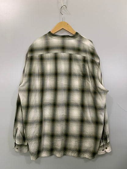 【中古品】【メンズ】 ADAM ET ROPE アダム エ ロペ DRAPE CHECK LS SHIRT GREEN WILD LIFE TAILOR GPG-44010-A 24SS ドレープ チェック 長袖 シャツ メンズ トップス オープンカラーシャツ 140-251003-em-04-min サイズ：L カラー：グリーン系 万代Net店