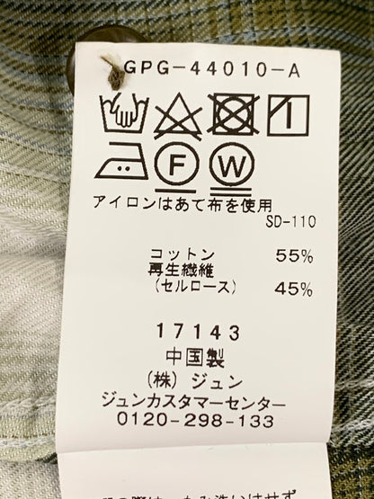 【中古品】【メンズ】 ADAM ET ROPE アダム エ ロペ DRAPE CHECK LS SHIRT GREEN WILD LIFE TAILOR GPG-44010-A 24SS ドレープ チェック 長袖 シャツ メンズ トップス オープンカラーシャツ 140-251003-em-04-min サイズ：L カラー：グリーン系 万代Net店
