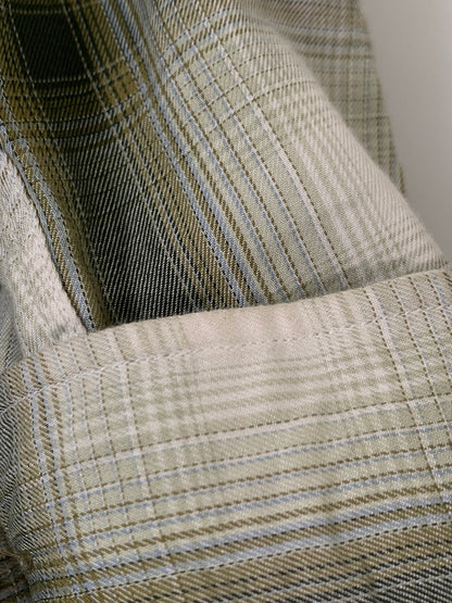 【中古品】【メンズ】 ADAM ET ROPE アダム エ ロペ DRAPE CHECK LS SHIRT GREEN WILD LIFE TAILOR GPG-44010-A 24SS ドレープ チェック 長袖 シャツ メンズ トップス オープンカラーシャツ 140-251003-em-04-min サイズ：L カラー：グリーン系 万代Net店