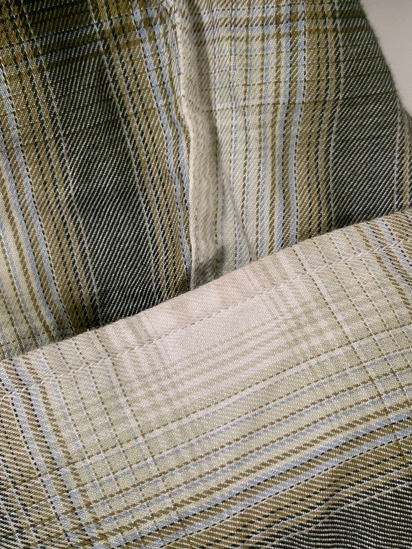 【中古品】【メンズ】 ADAM ET ROPE アダム エ ロペ DRAPE CHECK LS SHIRT GREEN WILD LIFE TAILOR GPG-44010-A 24SS ドレープ チェック 長袖 シャツ メンズ トップス オープンカラーシャツ 140-251003-em-04-min サイズ：L カラー：グリーン系 万代Net店