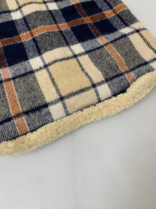 【中古品】【メンズ】 FLEETWOOD SPORTSWEAR フリートウッド スポーツウェア 70's BOA CHECK VEST VINTAGE 70年代 ボア チェックベスト トップス ヴィンテージ 146-251008-kk-40-min サイズ：S カラー：ネイビー 万代Net店