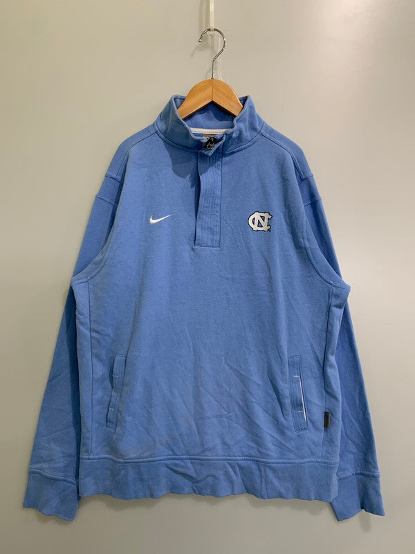 【中古品】【メンズ】 NIKE ナイキ NORTH CAROLINA HALF ZIP SWEAT 90S ノースカロライナ ハーフジップ スウェット メンズ トップス 長袖 ジャージ 148-251019-em-22-min サイズ：M カラー：ライトブルー 万代Net店