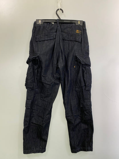 【中古品】【メンズ】 ALPHA アルファ INDUSTRIES コンバット カーゴパンツ TB1058-400 メンズ ボトムス コットンリップストップ 156-251029-em-28-min サイズ：S カラー：インディゴブルー 万代Net店