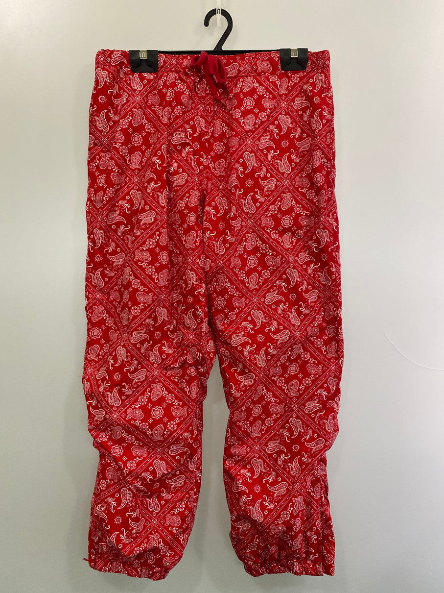 【中古品】【メンズ】 Supreme シュプリーム 18SS BANDANA TRACK PANTS バンダナトラックパンツ ボトムス 149-251008-kk-53-min サイズ：L カラー：レッド 万代Net店