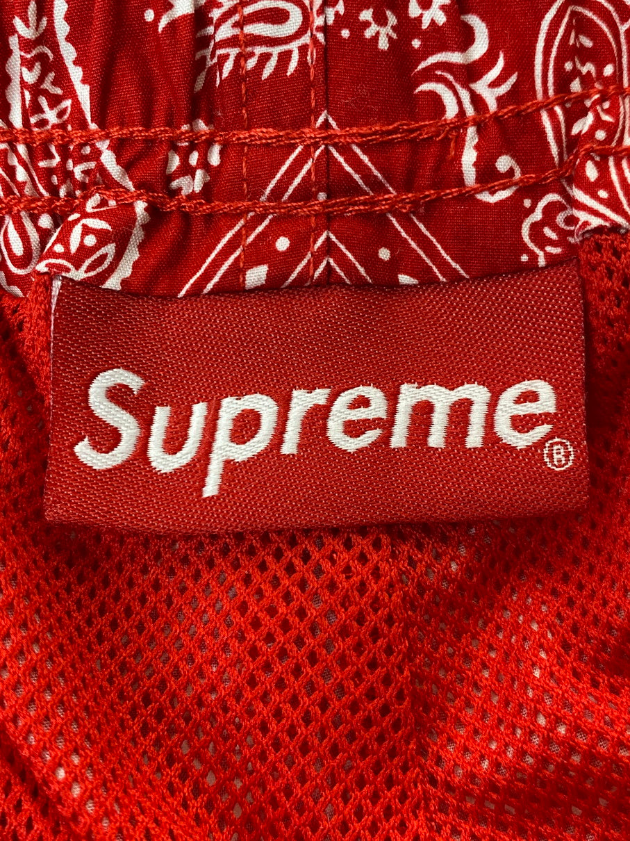 【中古品】【メンズ】 Supreme シュプリーム 18SS BANDANA TRACK PANTS バンダナトラックパンツ ボトムス 149-251008-kk-53-min サイズ：L カラー：レッド 万代Net店