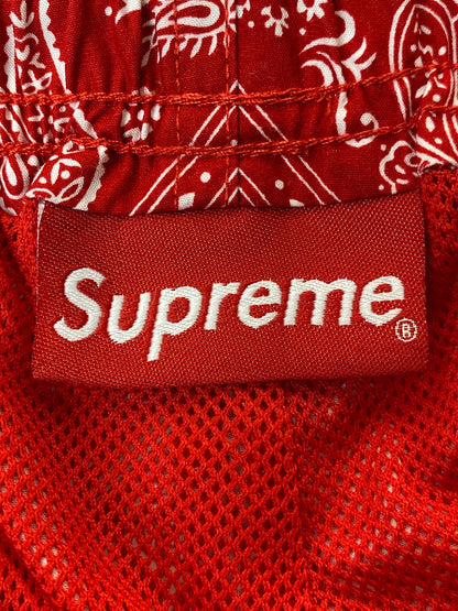 【中古品】【メンズ】 Supreme シュプリーム 18SS BANDANA TRACK PANTS バンダナトラックパンツ ボトムス 149-251008-kk-53-min サイズ：L カラー：レッド 万代Net店