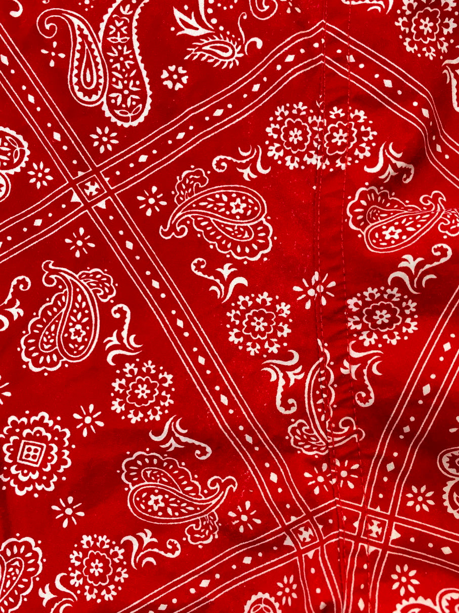 【中古品】【メンズ】 Supreme シュプリーム 18SS BANDANA TRACK PANTS バンダナトラックパンツ ボトムス 149-251008-kk-53-min サイズ：L カラー：レッド 万代Net店