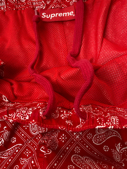 【中古品】【メンズ】 Supreme シュプリーム 18SS BANDANA TRACK PANTS バンダナトラックパンツ ボトムス 149-251008-kk-53-min サイズ：L カラー：レッド 万代Net店