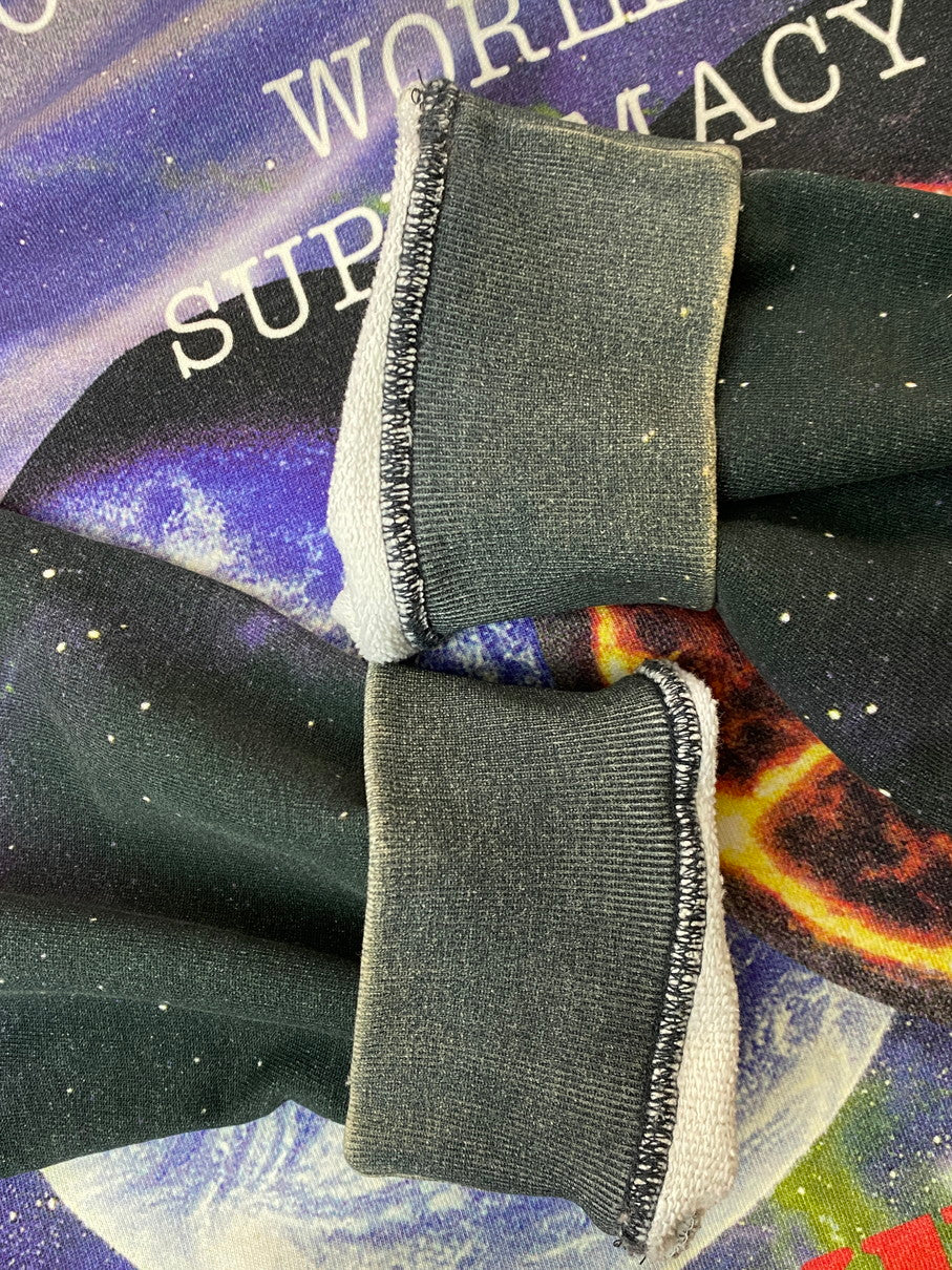 【中古品】【メンズ】 Supreme シュプリーム × UNDERCOVER アンダーカバー 別注 コラボ 18SS PUBLIC ENEMY HOODED SWEAT SHIRT パブリックエネミー フーデッドスウェットシャツ トップス プルオーバーパーカー 149-251008-kk-51-min サイズ：L カラー：マルチカラー 万代Net店