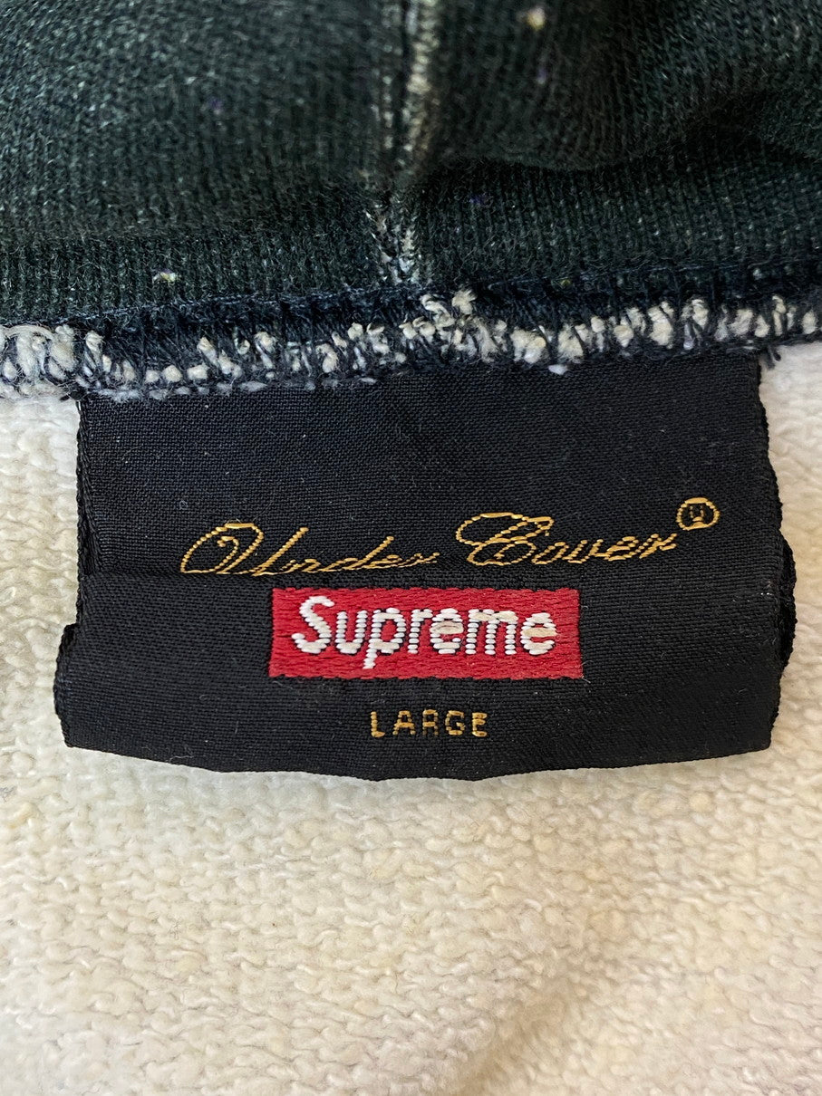 【中古品】【メンズ】 Supreme シュプリーム × UNDERCOVER アンダーカバー 別注 コラボ 18SS PUBLIC ENEMY HOODED SWEAT SHIRT パブリックエネミー フーデッドスウェットシャツ トップス プルオーバーパーカー 149-251008-kk-51-min サイズ：L カラー：マルチカラー 万代Net店