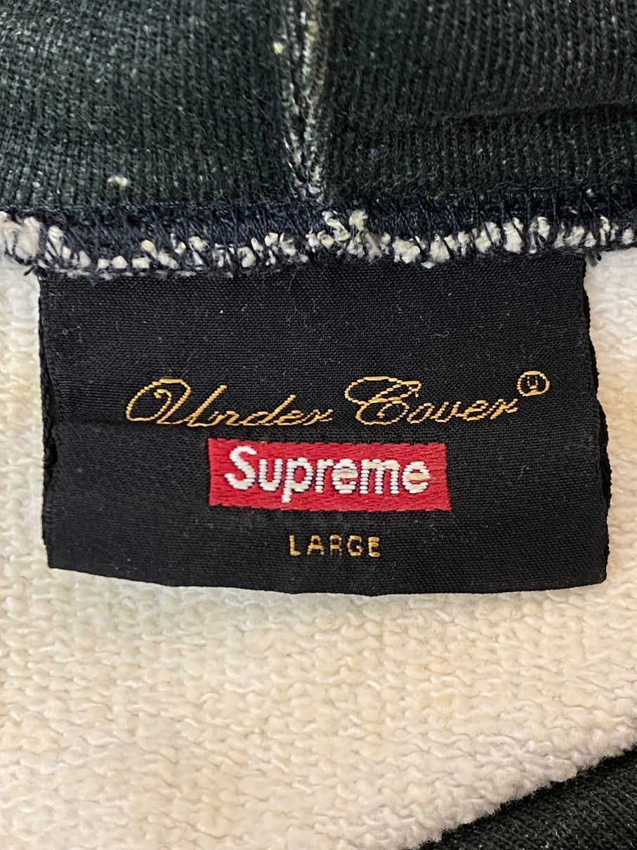 【中古品】【メンズ】 Supreme シュプリーム × UNDERCOVER アンダーカバー 別注 コラボ 18SS PUBLIC ENEMY HOODED SWEAT SHIRT パブリックエネミー フーデッドスウェットシャツ トップス プルオーバーパーカー 149-251008-kk-51-min サイズ：L カラー：マルチカラー 万代Net店