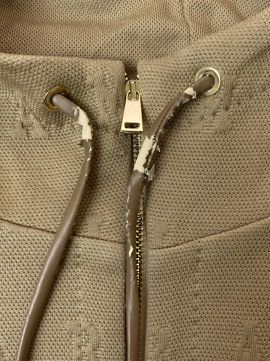 【現状渡し品】【レディース】 MAX MARA マックスマーラ LAMPO COTTON-BLEND HOODIE フーディ トップス 168-251012-ks-48-min サイズ：M カラー：ベージュ 万代Net店