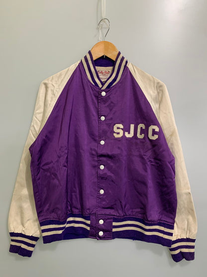 【現状渡し品】【メンズ】 CALLY RALL キャリーロール 60's NUMBERING VARSITY JACKET VINTAGE 60年代 ナンバリング バーシティージャケット ライトアウター スタジャン 146-251007-kk-49-min サイズ：表記消え 下記参照 カラー：パープル 万代Net店