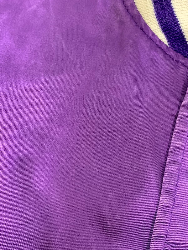 【現状渡し品】【メンズ】 CALLY RALL キャリーロール 60's NUMBERING VARSITY JACKET VINTAGE 60年代 ナンバリング バーシティージャケット ライトアウター スタジャン 146-251007-kk-49-min サイズ：表記消え 下記参照 カラー：パープル 万代Net店