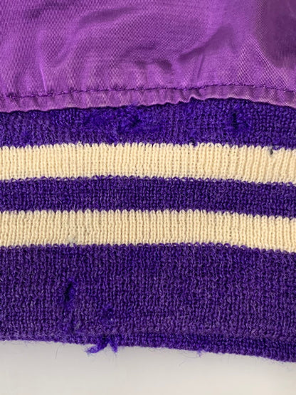 【現状渡し品】【メンズ】 CALLY RALL キャリーロール 60's NUMBERING VARSITY JACKET VINTAGE 60年代 ナンバリング バーシティージャケット ライトアウター スタジャン 146-251007-kk-49-min サイズ：表記消え 下記参照 カラー：パープル 万代Net店