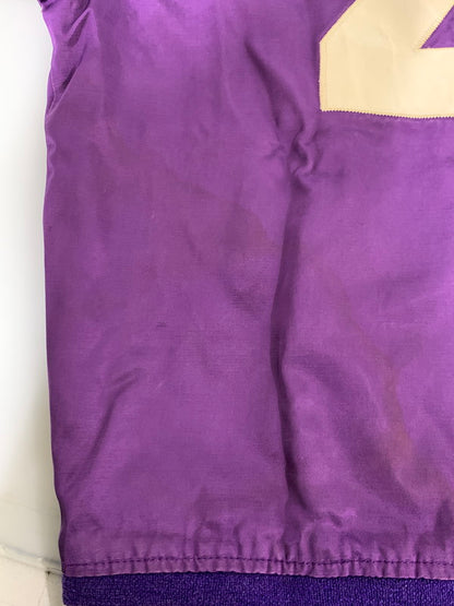 【現状渡し品】【メンズ】 CALLY RALL キャリーロール 60's NUMBERING VARSITY JACKET VINTAGE 60年代 ナンバリング バーシティージャケット ライトアウター スタジャン 146-251007-kk-49-min サイズ：表記消え 下記参照 カラー：パープル 万代Net店