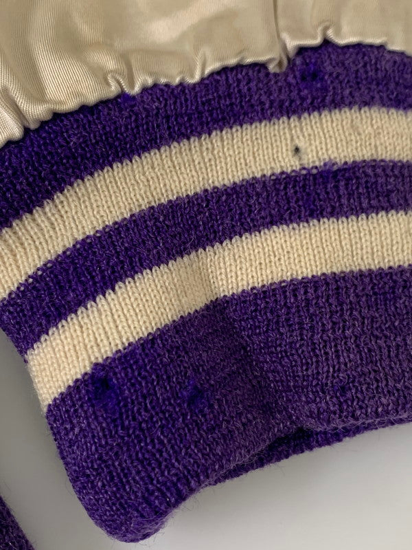 【現状渡し品】【メンズ】 CALLY RALL キャリーロール 60's NUMBERING VARSITY JACKET VINTAGE 60年代 ナンバリング バーシティージャケット ライトアウター スタジャン 146-251007-kk-49-min サイズ：表記消え 下記参照 カラー：パープル 万代Net店