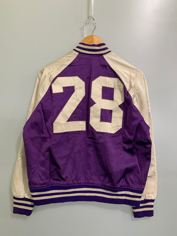 【現状渡し品】【メンズ】 CALLY RALL キャリーロール 60's NUMBERING VARSITY JACKET VINTAGE 60年代 ナンバリング バーシティージャケット ライトアウター スタジャン 146-251007-kk-49-min サイズ：表記消え 下記参照 カラー：パープル 万代Net店