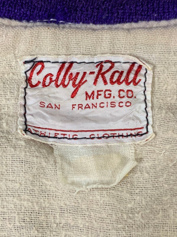 【現状渡し品】【メンズ】 CALLY RALL キャリーロール 60's NUMBERING VARSITY JACKET VINTAGE 60年代 ナンバリング バーシティージャケット ライトアウター スタジャン 146-251007-kk-49-min サイズ：表記消え 下記参照 カラー：パープル 万代Net店