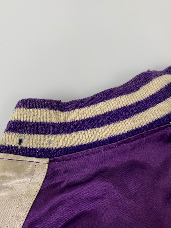 【現状渡し品】【メンズ】 CALLY RALL キャリーロール 60's NUMBERING VARSITY JACKET VINTAGE 60年代 ナンバリング バーシティージャケット ライトアウター スタジャン 146-251007-kk-49-min サイズ：表記消え 下記参照 カラー：パープル 万代Net店