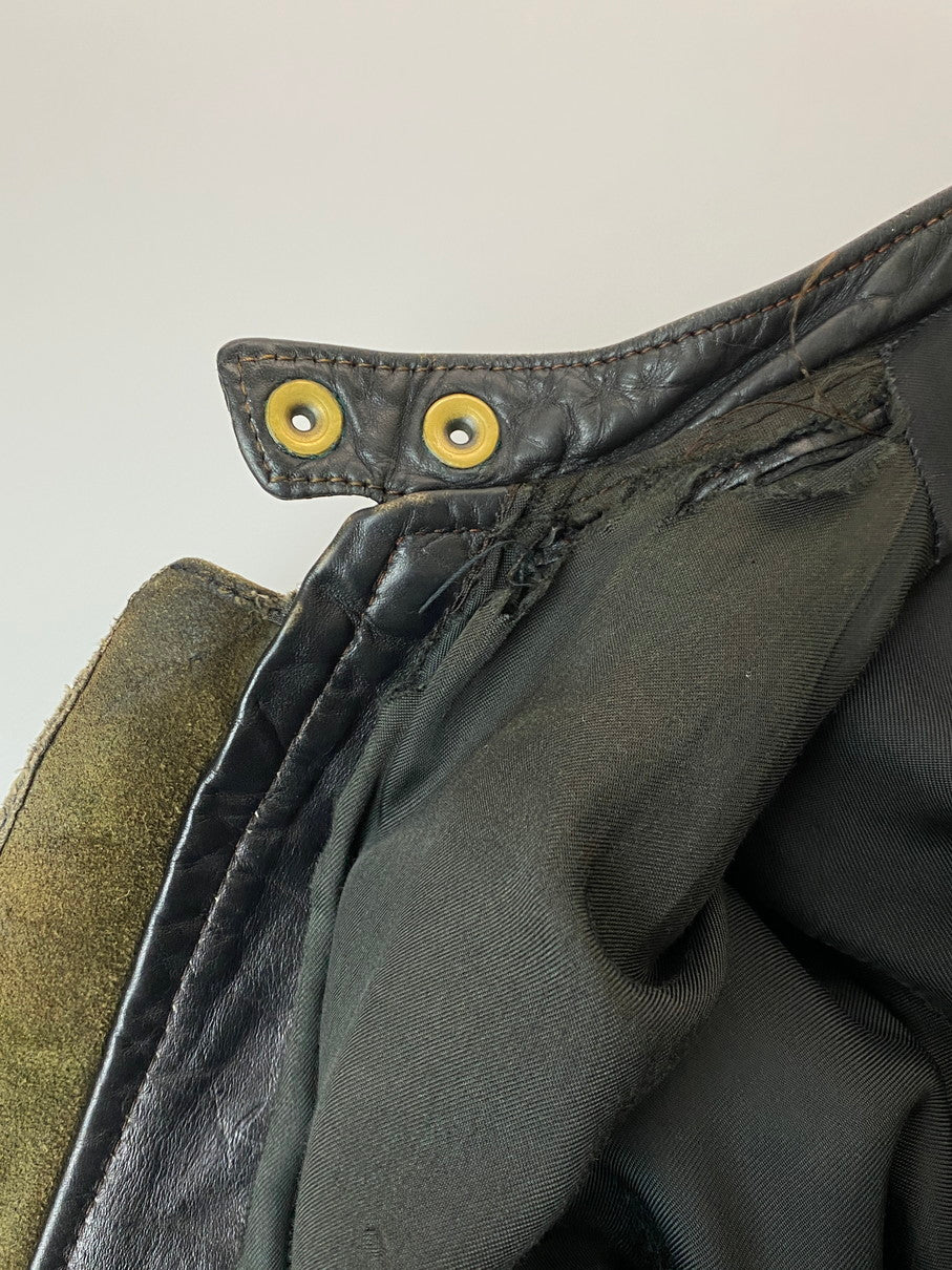 【ジャンク品】【メンズ】 BROOKS LEATHER SPORTSWEAR ブルックスレザー スポーツウェア 60’s LEATHER SINGLE RIDERES JACKET VINTAGE 60年代 レザー シングルライダースジャケット アウター ヴィンテージ 146-251008-kk-48-min サイズ：表記無し 下記参照 カラー：ブラック 万代Net店