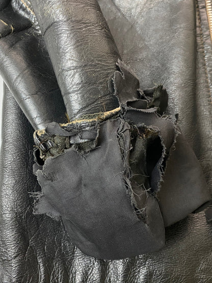 【ジャンク品】【メンズ】 BROOKS LEATHER SPORTSWEAR ブルックスレザー スポーツウェア 60’s LEATHER SINGLE RIDERES JACKET VINTAGE 60年代 レザー シングルライダースジャケット アウター ヴィンテージ 146-251008-kk-48-min サイズ：表記無し 下記参照 カラー：ブラック 万代Net店